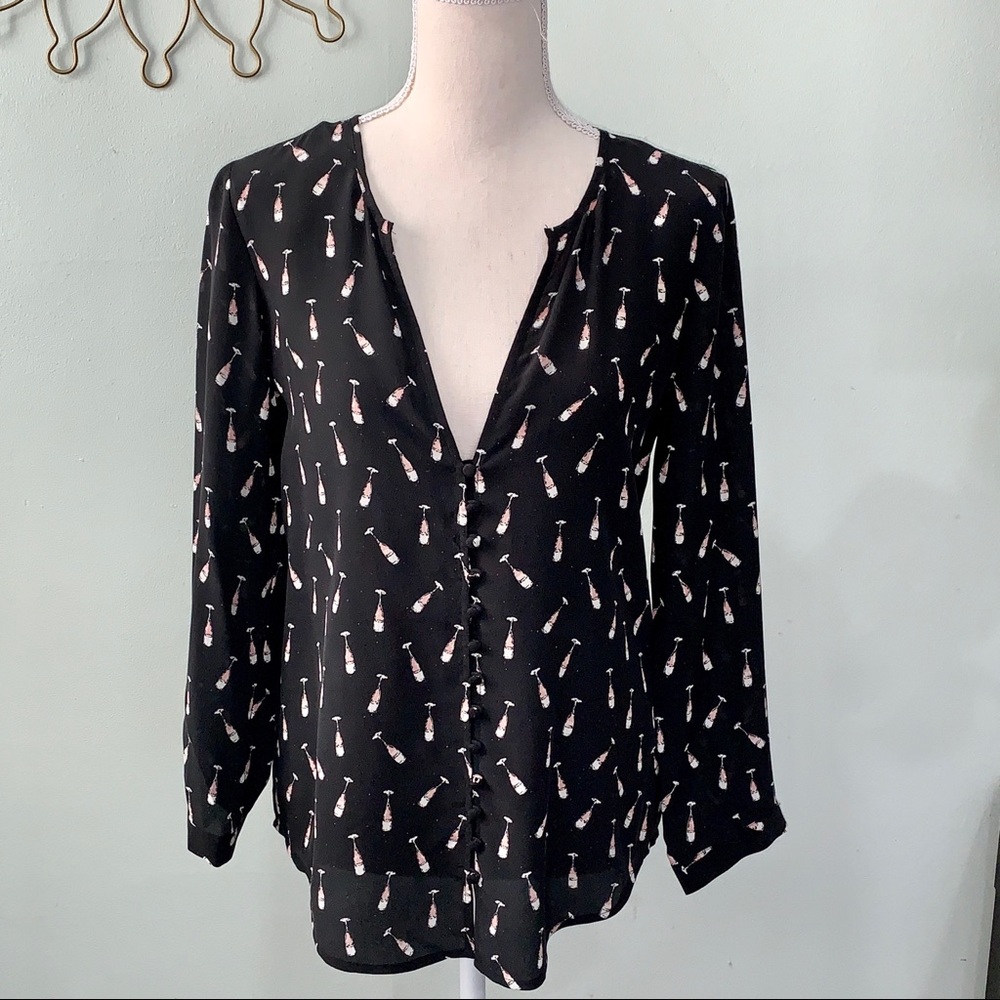 Joie Champagne Glass 100% silk top sz XS - Picture 4 of 8